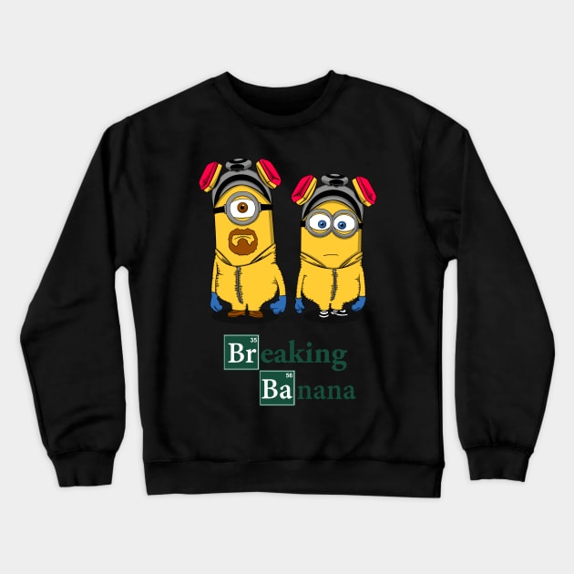 Breaking Banana Crewneck Sweatshirt by Melonseta